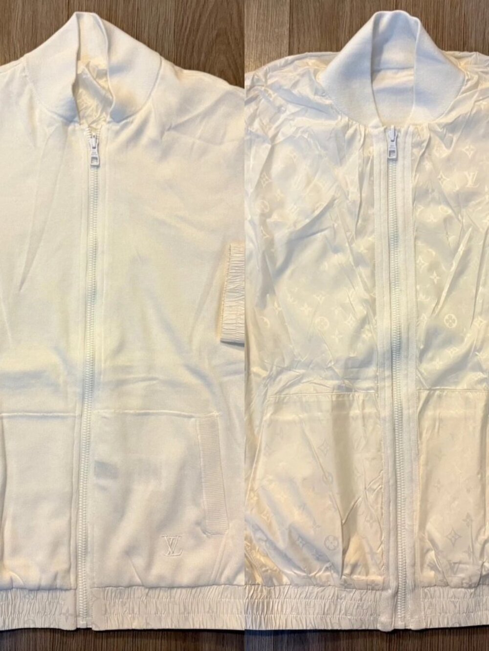 Louis Vuitton Monogram Reversible Light Bomber jacket almond milk M